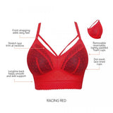 Mia Dot Wire-Free Longline Bralette -  Racing Red -