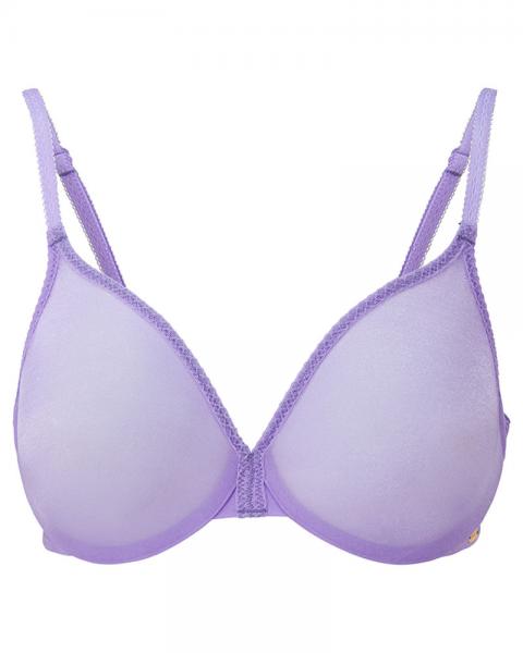 Glossies Sheer Moulded Bra - Violet - – BB Store