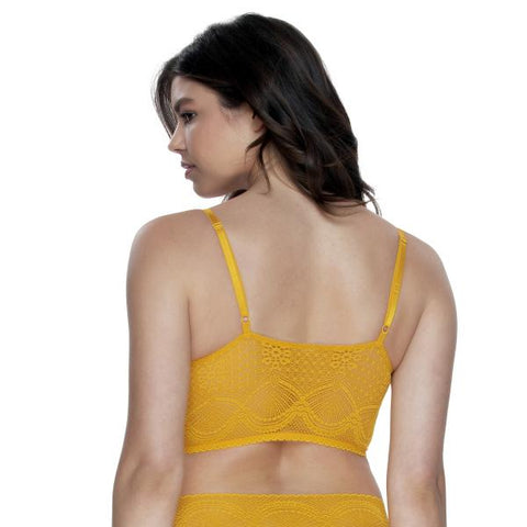 Buy Hunkemoller Flexing Mesh Bralette, Yellow Color Women
