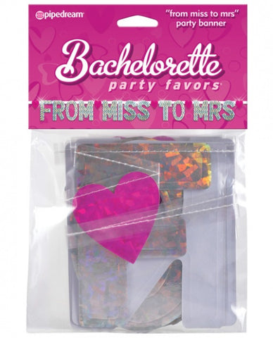 Bachelorette Party Favors From Miss to Mrs Banner